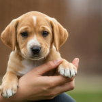 A puppy during obedience training session