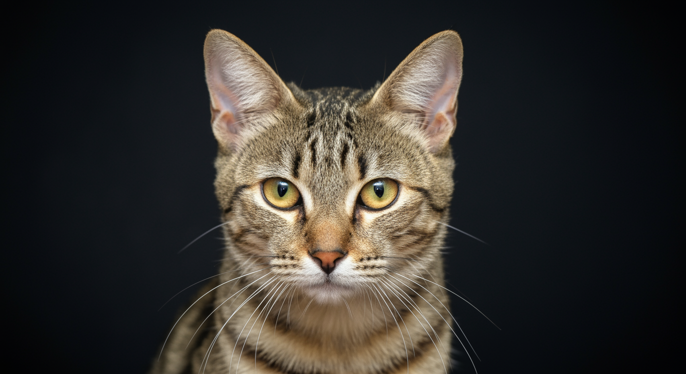 cat with its ears forward