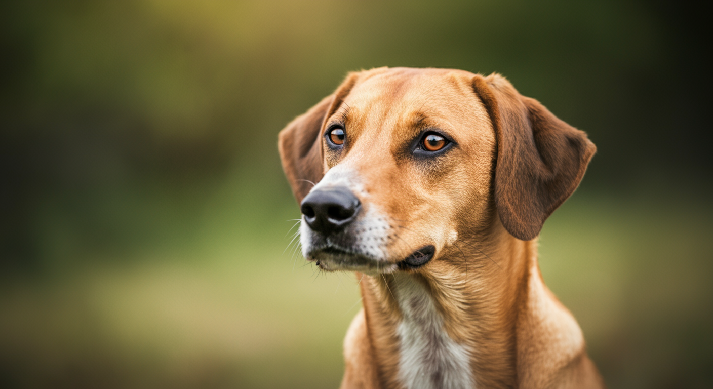 Dog with healthy skin and coat